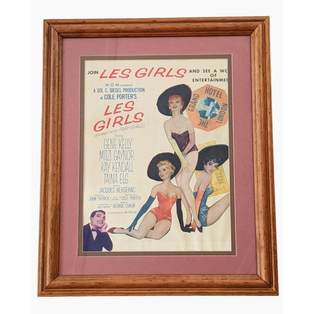 Mid-Century Modern Vintage 1950s "Les Girls" Framed Original Movie Poster Print For Sale - Image 3 of 8