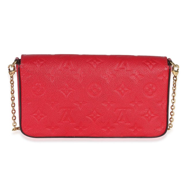 Louis Vuitton Scarlet Monogram Empreinte Félicie Pochette For Sale - Image 4 of 9