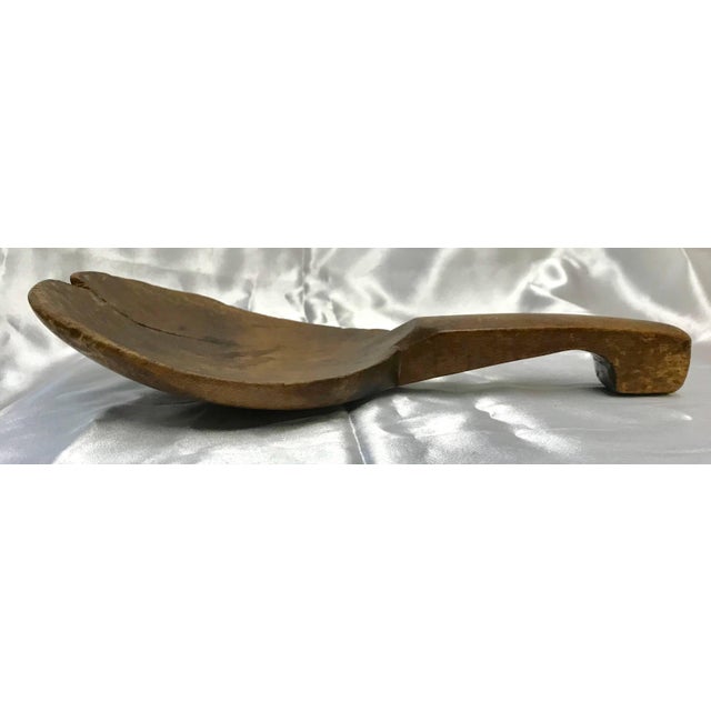 Rustic Late 19th Century Wooden Spoon Paddle From France For Sale - Image 3 of 5