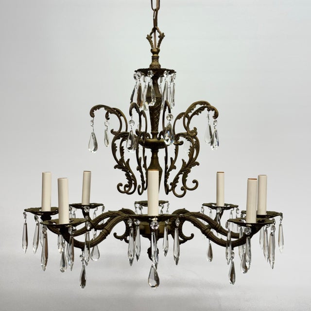 38.5” Height 24” Width 8 candelabra arms