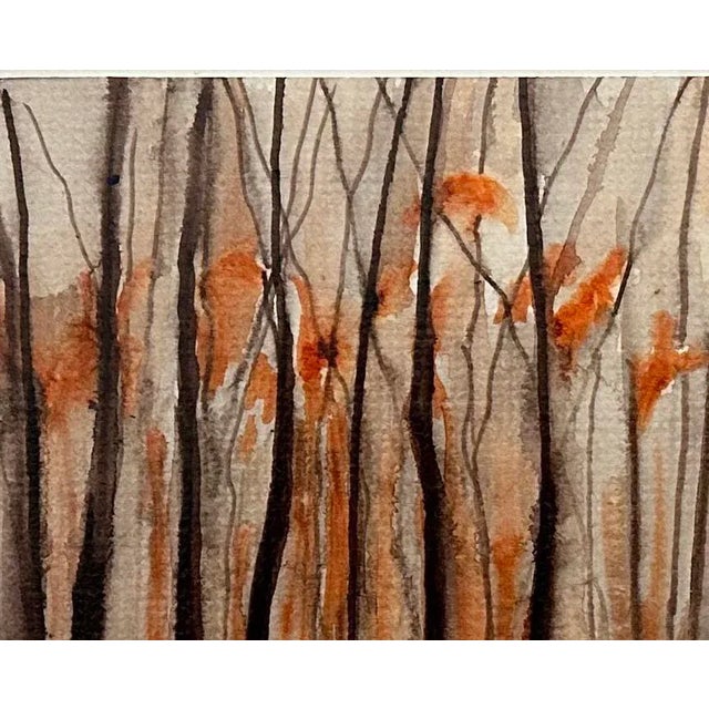 This is an original watercolor by Roxanne Ritzel signed and framed. It is one of a series depicted the four seasons.