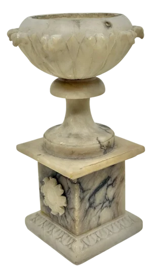 19th Century Grand Tour NeoClassical Alabaster Carved Urn