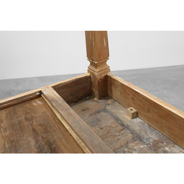 Large French Provincial Farm Table in Elm Wood, France, 1850 For Sale - Image 14 of 16