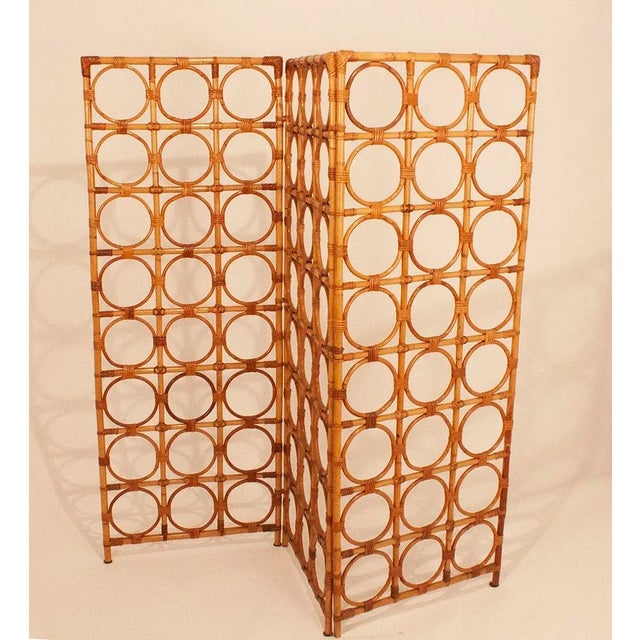 Vintage Spanish Bamboo Screen For Sale - Image 4 of 10