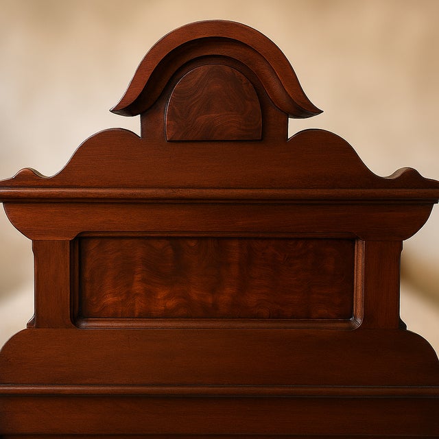 Antique Victorian Monumental Walnut Twin -Youth Bed For Sale In Raleigh - Image 6 of 11