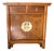 Vintage Asian-Inspired Solid Wood Cabinet With Brass Hardware For Sale