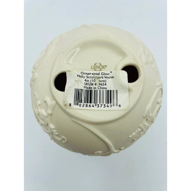 Beige Vintage Lenox Ornamental Glow Votive Holders - Set of 2 For Sale - Image 8 of 12