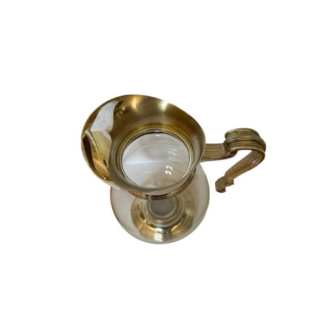 Vintage Christofle Crystal and Silverplate Water Pitcher For Sale In New York - Image 6 of 8