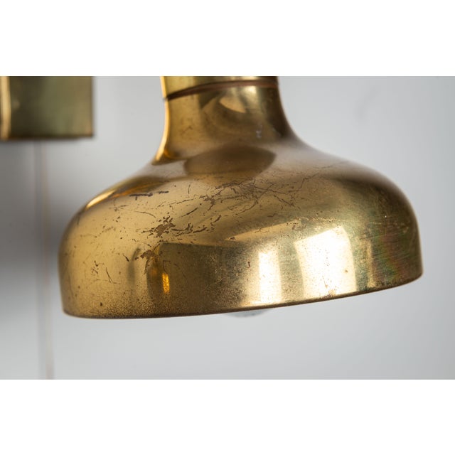 Vintage Brass Adjustable Wall Lamps, 1970s, Set of 3 For Sale - Image 12 of 18