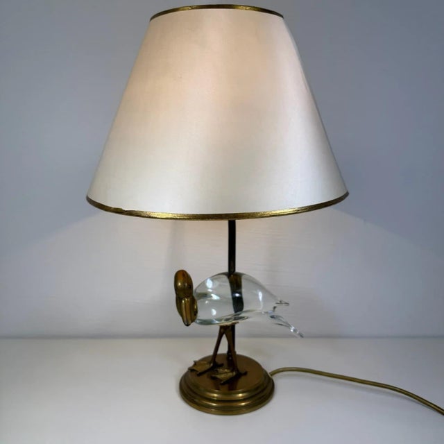 Florence Lamp in Brass with Glass Duck, Italy, 1960s For Sale - Image 16 of 16