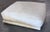 Modern Pair of Montauk "Jill" Ottomans in Cream Off-White Velvet For Sale - Image 3 of 6