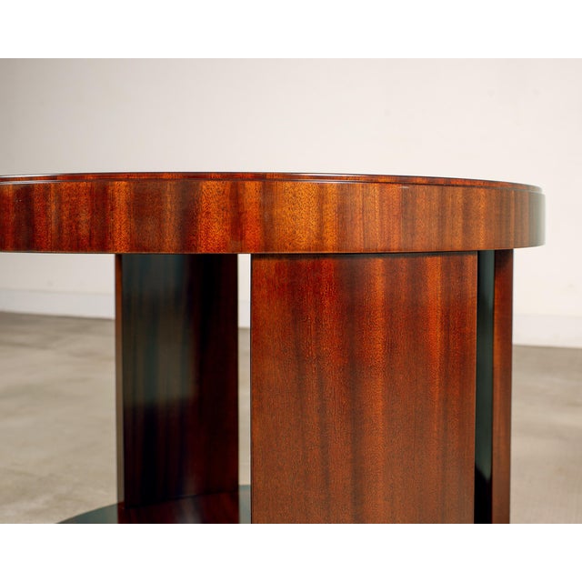 Ralph Lauren Italian Mahogany Round Modern Drum Table For Sale - Image 13 of 18