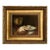 English Cod Still Life Print on Canvas in Wide Antiqued Gold Frame, 8x10" Print, 14x16" Framed For Sale