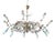 Brass 16-Light Chandelier with Colored Metal Lamp Holder, 1950s For Sale