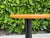Vintage Sculptural Four-Prong Drink Table in Hardwood and Black Metal For Sale - Image 9 of 12
