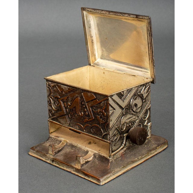Metal Art Deco Aluminum Cigarette Dispenser For Sale - Image 7 of 9