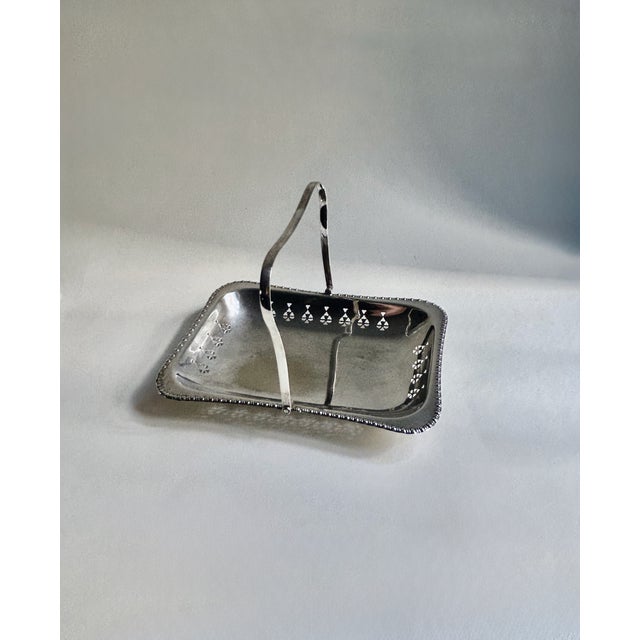 Vintage Edwardian Revival Cheltenham England handled and footed Silver Plate E S P N Basket. Tray. Bread. Biscuits....