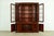 1990s Henkel Harris Georgian Carved Mahogany Lighted Breakfront Bookcase Cabinet For Sale - Image 5 of 18