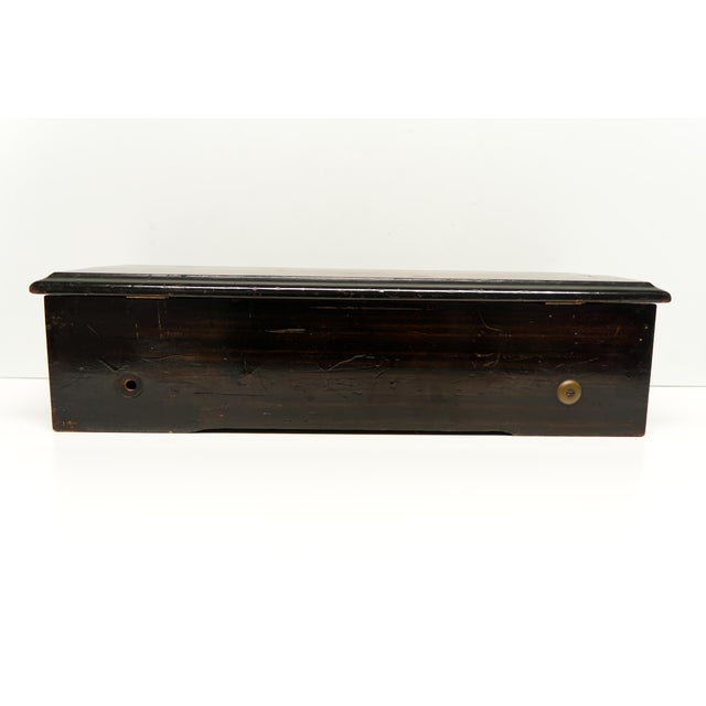 Early 20th Century Early 20th Century Swiss Cylinder Music Box With Wooden Case For Sale - Image 5 of 10