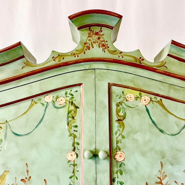 Mint Early 20th Century Swedish Gustavian HandPainted Secretary Desk & Storage Cabinet. For Sale - Image 8 of 18