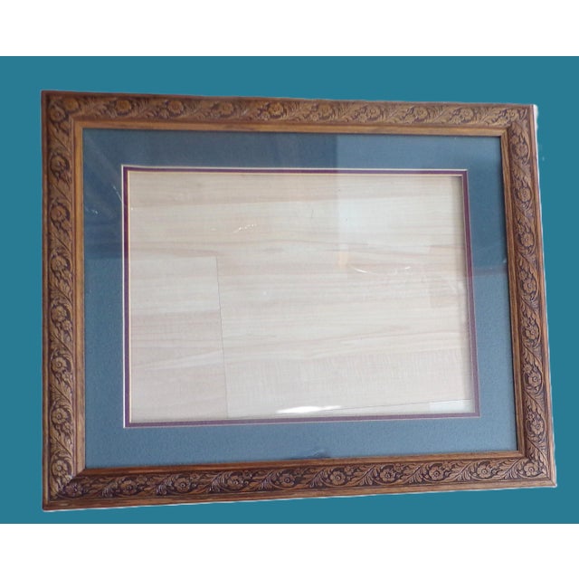 Large Mid 20th Century Brown Wooden Frame For Sale - Image 4 of 6