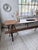 Brown Trestle Farm Table and Benches, 1950s, Set of 3 For Sale - Image 8 of 18
