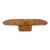 Single Pedestal Base Oval racetrack Shape Two Leaves Cerused Oak Dining Table For Sale