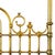 Metal Antique English Victorian Solid Brass Full Size Headboard, Tall Post, 100% Brass, Arched Scrollwork C. 1890s For Sale - Image 7 of 13