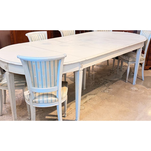 Late 19th Century Swedish Painted Extension Dining Table For Sale - Image 4 of 11