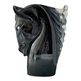 1950s Modernist Horse Head Ceramic Vase by Royal Hickman For Sale