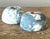 Cerulean Boho Artisan Pigmented Plaster Scagliola Low Dome Candlestick Holders - Set of 2 For Sale - Image 8 of 12