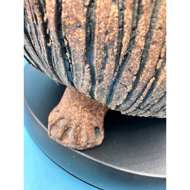 Mid-Century Modern Rare Signed Raul Coronel Ceramic Lion Sculpture Monumental Mid-Century 1960s For Sale - Image 3 of 17
