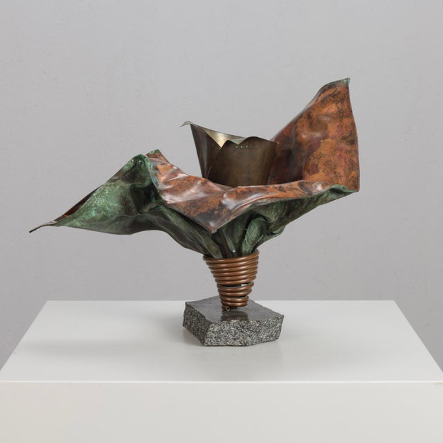 Sculptural Copper Vase by Bart Van Bekhoven, Netherlands, 1980s For Sale - Image 10 of 10