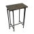 Modern side or end table with beautiful natural bluestone dark grey slate top resting on top of black and steel hammered...