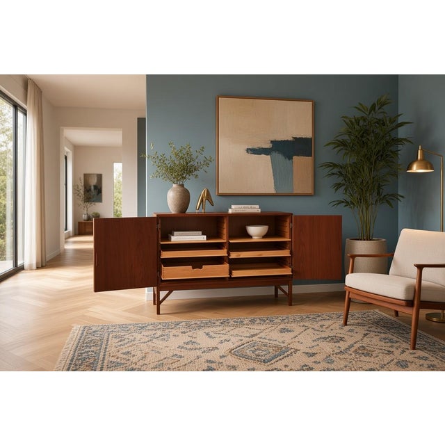 China Cabinet Model 132 in Teak by Børge Mogensen for FDB, 1960s For Sale - Image 9 of 16