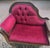 1970s Telephone Table Seat + Drawer Vintage Furniture Victorian-Style, Red Velvet For Sale - Image 5 of 5