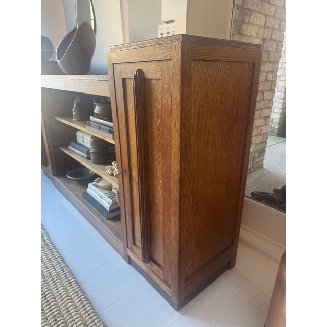Brown 1920s Art Deco Bookcase / Cabinet For Sale - Image 8 of 18
