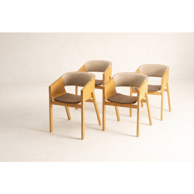 Wood Merano Armchairs by Alex Gufler for Ton, Czech Republic, 2010s, Set of 4 For Sale - Image 7 of 7