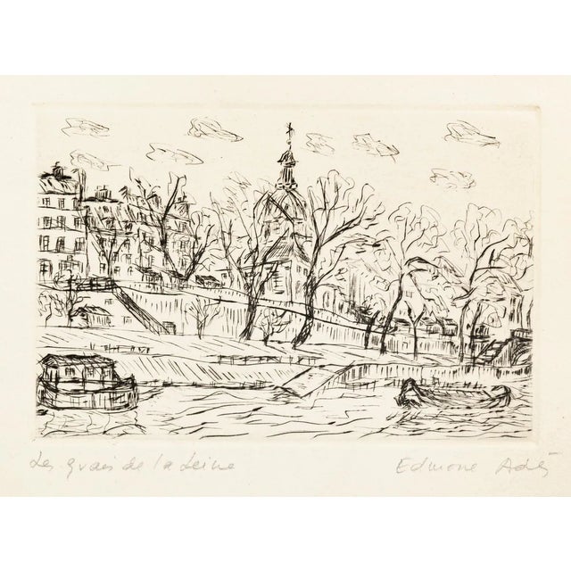 Edmone A. Ades - Etching and Drypoint by Edmone A. Ades - Mid 20th Century Mid 20th Century For Sale