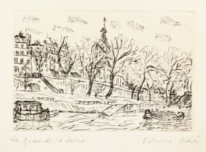 Edmone A. Ades - Etching and Drypoint by Edmone A. Ades - Mid 20th Century Mid 20th Century