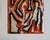 Vintage Mid-Century Primitivist Mixed Media Abstract Acrylic Metal Foil Board For Sale - Image 4 of 4