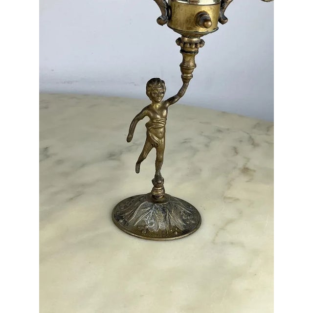 Italian Bronze Candelabras, 1960s, Set of 2 For Sale - Image 6 of 9