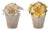 Sculpted Metal Flower Pot Taper Candle Holder (Set of 2) For Sale