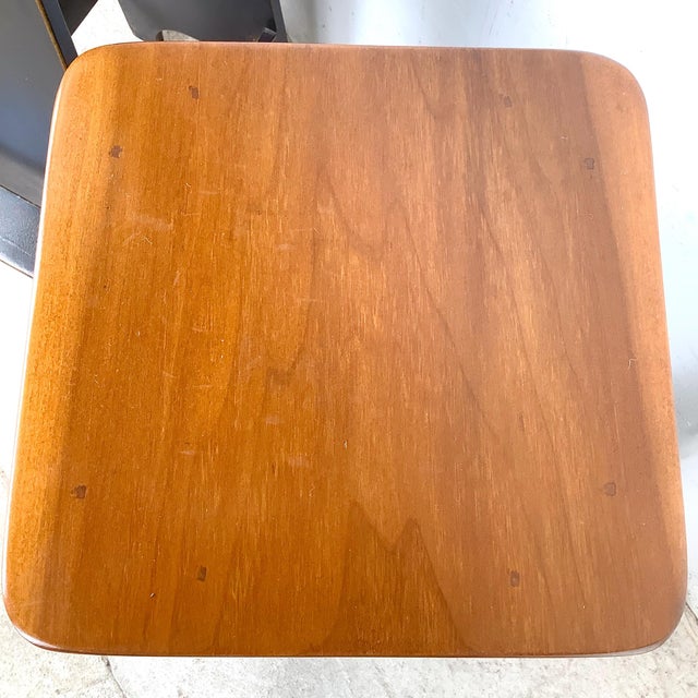 Pair of Contemporary Shaker Style Architectural Stools For Sale - Image 4 of 18