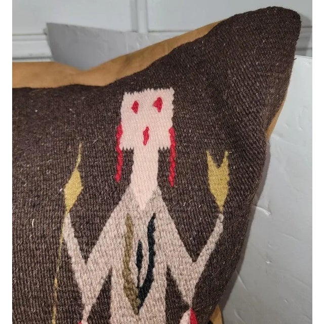 1940s Woven Yei Weaving Pillows -Pair For Sale - Image 4 of 4