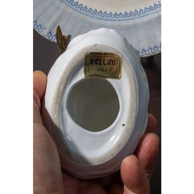 1960s Vintage Italian Ceramic White Porcelain Scarab by Bellini For Sale - Image 5 of 6