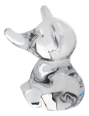 Daum France Crystal Elephant Paperweight or Decorative Sculpture