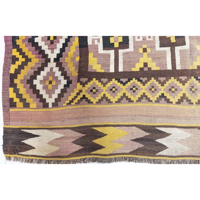 Traditional Doris Leslie Blau Vibrant Vintage Afghan Kilim Rug For Sale - Image 3 of 9