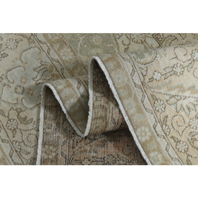 1970s 1970s Vintage Persian Handmade Wool Cotton Orange Area Rug For Sale - Image 5 of 11