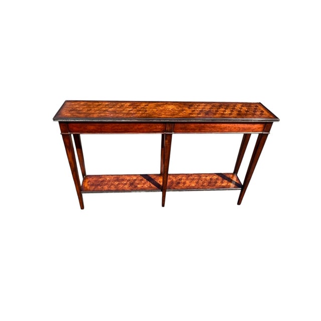 Late 20th Century Theodore Alexander Parquetry Console / Sofa Table For Sale - Image 13 of 16